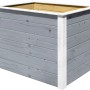 Graues Weka Hochbeet-Element Modular, 100x69x71 cm, aus Holz mit weißen Akzenten.