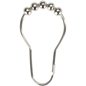 Wenko Duschvorhangring mit Kugellager, verchromt, für Duschstangen.