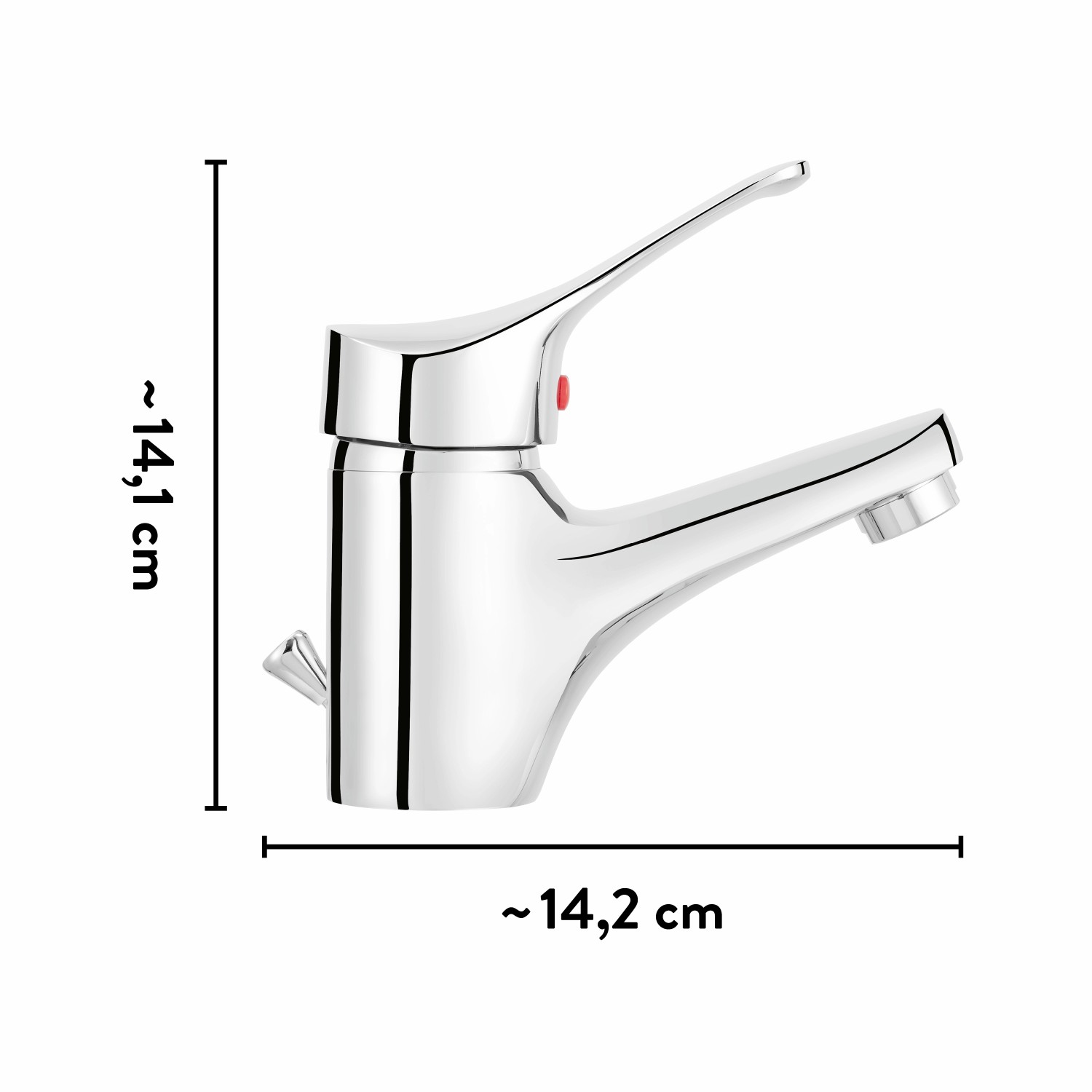 baliv Waschtischarmatur WT-5170 Chrom, Einhebelmischer für Waschbecken.