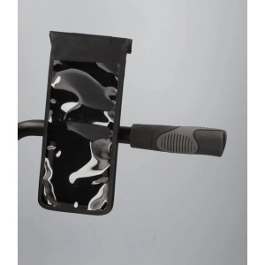 Fischer Fahrrad-Smartphone-Tasche Terra L/XL, wasserdicht, am Lenker montiert.