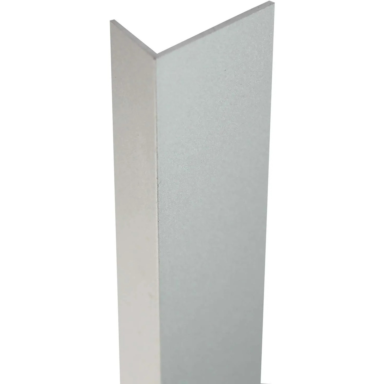 Silbernes Arcansas Winkelprofil, ungleichschenklig, aus Aluminium, 52x30x2000 mm.