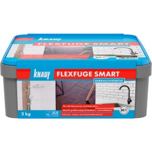 Knauf Flexfuge smart Schwarz, 2 kg, gebrauchsfertiger Fugenmörtel für Fliesen und Naturstein.