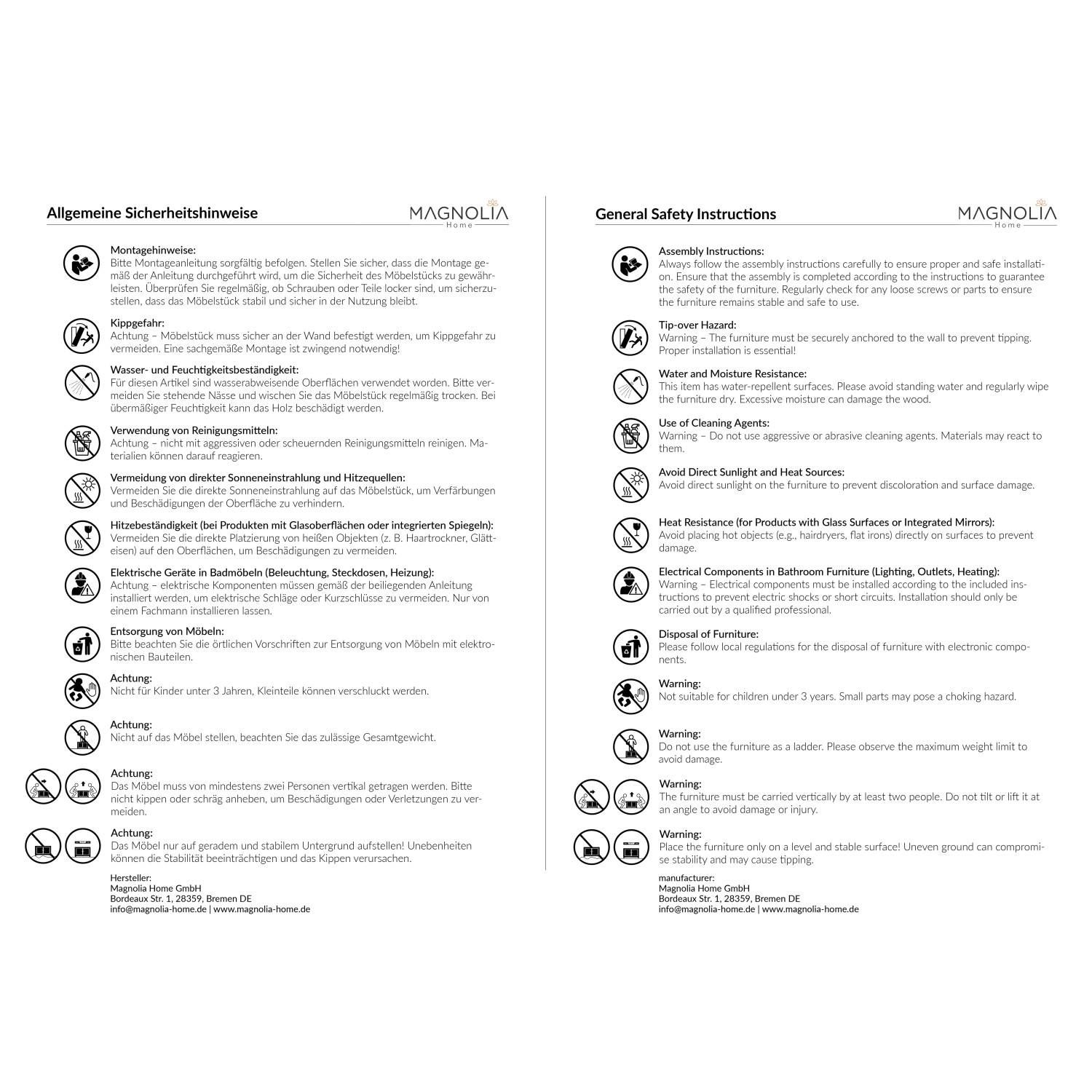 Weißes Posseik Sideboard Industrial mit 2 Schubladen, 1 Tür und Füßen im Industrial Design.