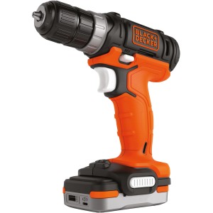 Black+Decker Akku-Bohrschrauber BDCDD12USB Solo, orange-schwarz. Kompakter Akkuschrauber.