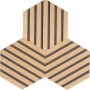 Denpanels Designpaneele Hexagon Eiche MDF Schwarz 3er Set für Wand und Decke.