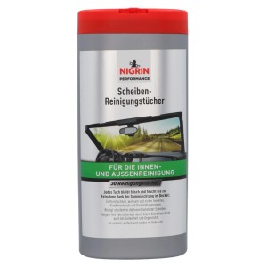 Nigrin Scheiben-Reinigungstücher, 30 Stück, für streifenfreie Autopflege und klare Sicht.