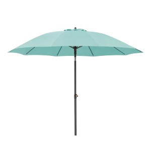 Schneider Balkonschirm Ø 270 cm in Mint mit Push-Up Mechanik.