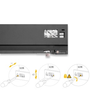 Emuca Außenschublade Protone 30 kg Führungen mit Vollständigem Auszug und Sanftem Verschluss Höhe 93 mm Tiefe 500 mm Stahl Anthrazitgrau