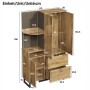 okwish Garderoben Set mit PolsterPaneelen Schuhschrank Flur 110x38x186cm Natur_5