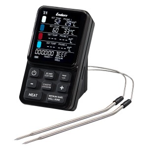 Enders LCD Funkthermometer für Grill, mit zwei Temperaturfühlern und digitalem Display.