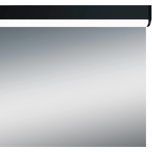 DSK Design LED-Lichtspiegel Black Shelf, 80x60 cm, mit schwarzer Ablage für Badutensilien.