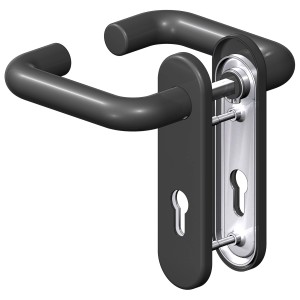 Hörmann Drückergarnitur für Feuerschutztüren Schwarz