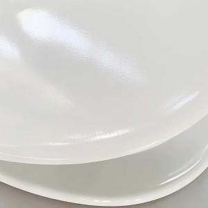 Weißer MSV WC-Sitz aus MDF, 45x37x5,6 cm, mit glatter, hygienischer Oberfläche.