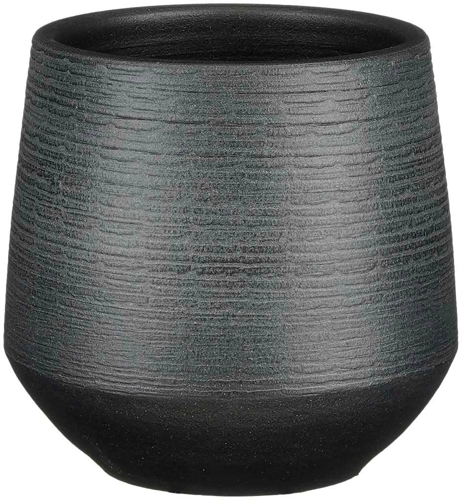 Mica Decorations Übertopf Evora Ø 16 cm x 15 cm Schwarz kaufen bei OBI