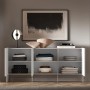 Selsey Sideboard Derriva Kaschmir, dreitürig, mit offenen Türen und sechs Fächern für Stauraum. Modernes Möbelstück.