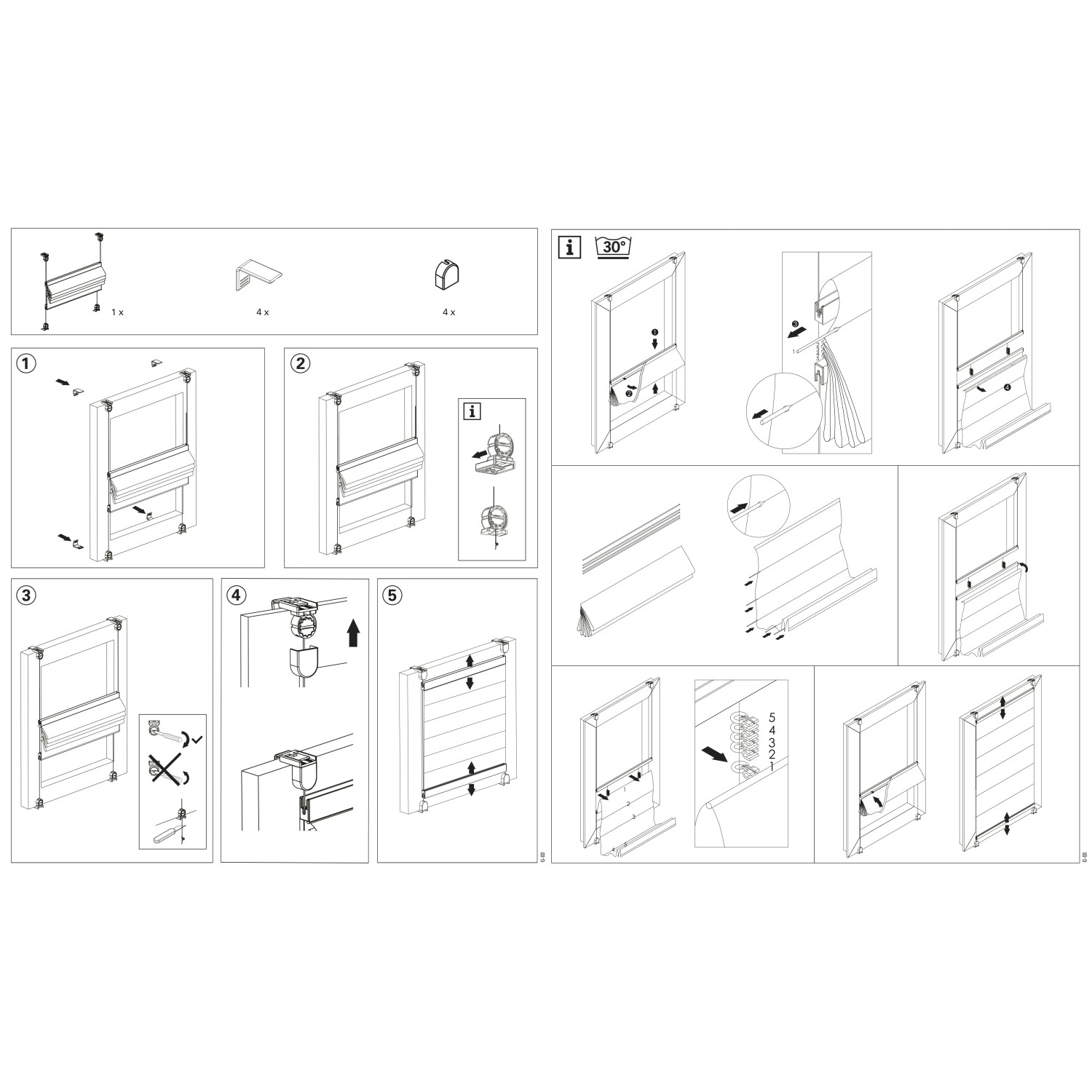 Montageanleitung für Gardinia EasyFix Raffrollo, 50x140 cm, Weiß. Schritt-für-Schritt Anleitung.