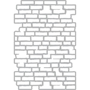 Marabu Art Stencil Schablone Bricks DIN A4 für Wandgestaltung und Bastelarbeiten.