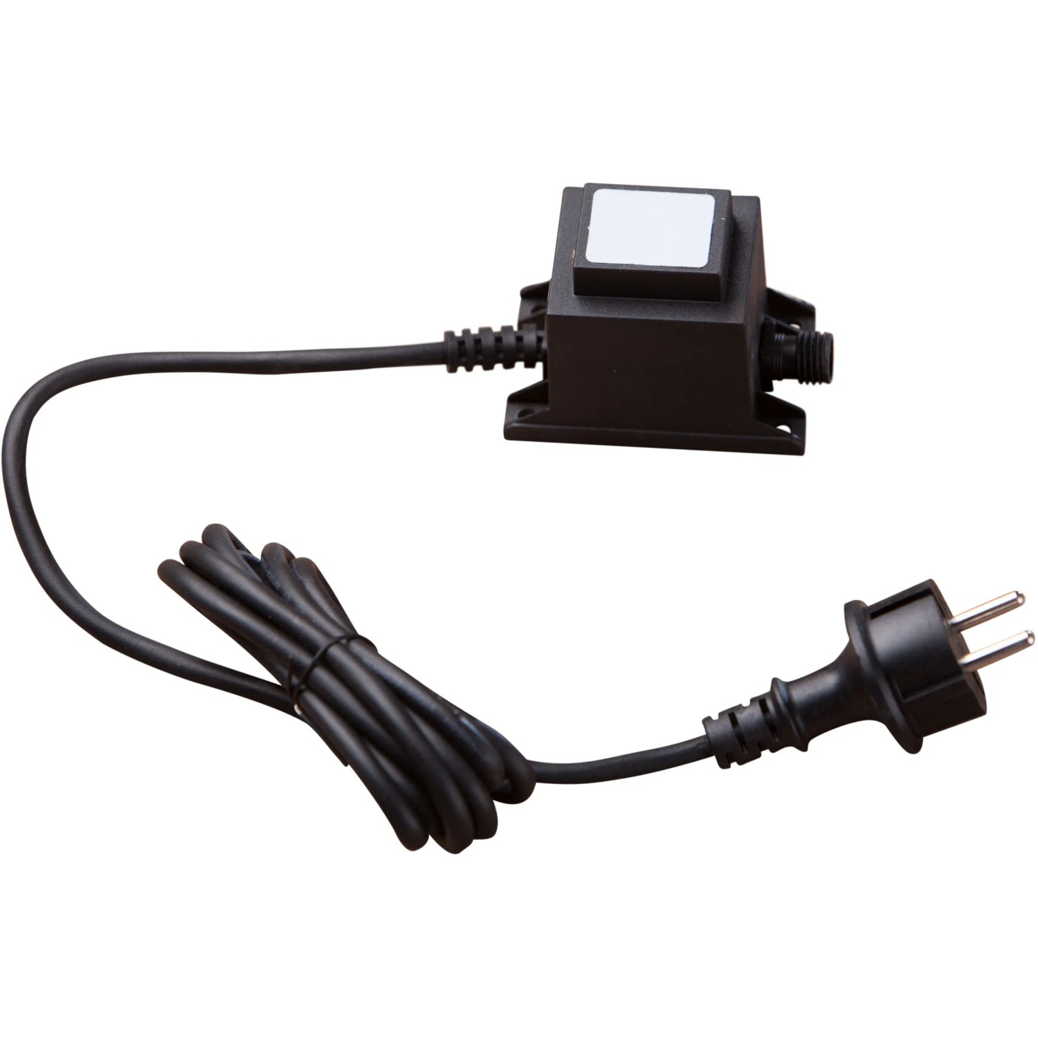 Heissner Teichtrafo Smart Light 6W für Teichbeleuchtung. Schwarzer Trafo mit Kabel und Stecker.