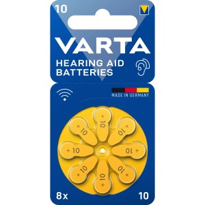 Varta Hörgerätebatterien Typ 10, 8er-Blisterpackung. Batterien für Hörgeräte.