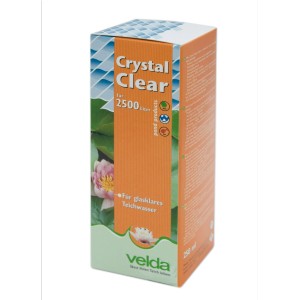 Velda Crystal Clear 250 ml Box, orange-grün, mit Seerose. Klärt 2500 L Teichwasser von Schwebealgen.