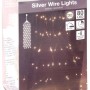 Verpackung der Silberdraht-Lichterkette Kaskade mit 80 warmweißen LEDs für Innen und Außen.