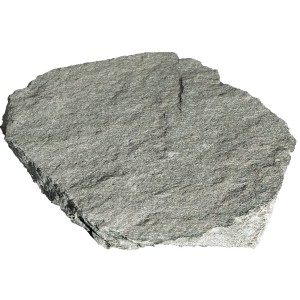 Quarzit-Trittplatte in Grau-Grün, Naturstein für Gartenwege.