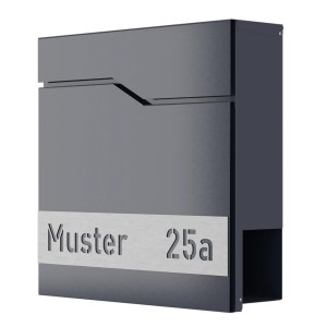 Heidemann Briefkasten DESIGNline BK2 inkl. Personalisierung Anthrazit