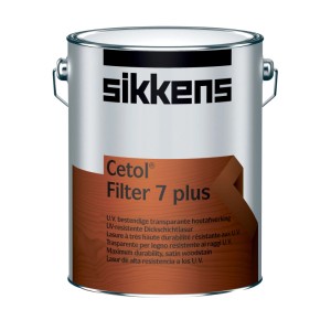 Sikkens Cetol Filter 7 Plus Holzlasur, Palisander, seidenglänzend, 5 l Dose. UV-beständiger Holzschutz für außen.