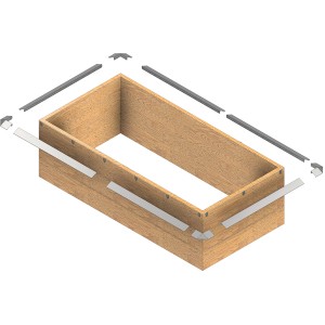 Bellissa Schneckenblech für Hochbeet, 95cm, verzinkter Stahl, Montage-Beispiel.