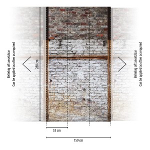 A.S. Création Fototapete Vlies Steinmauer Vintage, 159x280cm, erweiterbar.