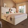 okwish Polsterbett 160x200cm mit Becherhalter Kinderzimmer Beige ohne Matratze_6