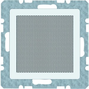 Berker Q.1 Lautsprecher Einsatz in Polarweiß Samt für Unterputz-Montage.