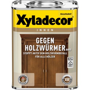 Xyladecor Holzschutz Spezial gegen Holzwürmer, 750ml Dose. Schutz für Möbel und Holzgegenstände im Innenbereich.