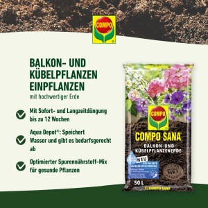 Compo Sana Balkon- und Kübelpflanzenerde 1 x 50 l