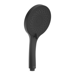 Schütte Handbrause Capri, schwarz matt, mit Antikalk-Noppen und 3 Strahlarten.