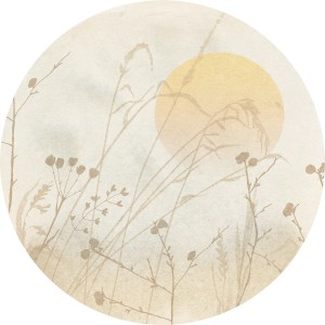 Komar Vliesfototapete Dot Roseau selbstklebend Ø 125 cm