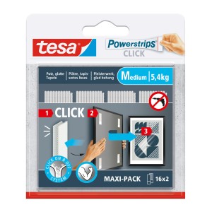 Tesa Powerstrips Click-Medium 16 Stück