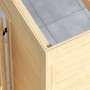 Detailansicht Weka Gartenhaus Batu mit Doppeltür, Holzstruktur sichtbar.