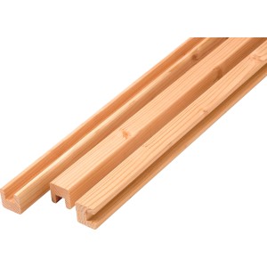 Kreativo Konstruktionsholz aus Douglasie, 4,5x4,5x200 cm, genutet.