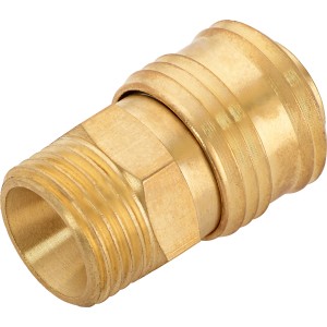 LUX Einhandkupplung Ø 21 mm (G 1/2) aus Messing für Kompressoren.