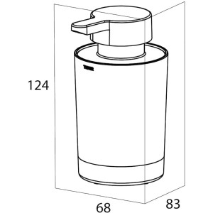 Freistehender Tiger Seifenspender Tune, gebürstet-schwarz, aus Metall für Bad & Küche.