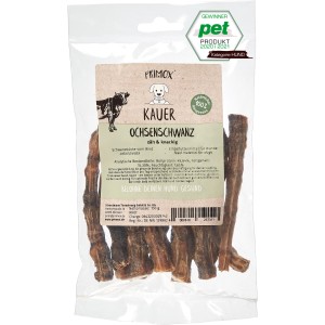 Primox Hunde-Snack Kauer Ochsenschwanz, 150g, getrockneter Natursnack für Hunde.