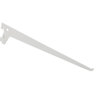 Weißer Metall-Winkelträger, 30 cm, zur Regalboden-Aufhängung im Regalsystem.