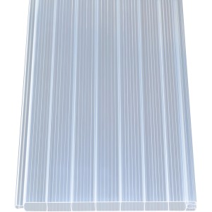 Transparente PVC Hohlkammerpaneele (1,6 cm) für Kunststoffbedachung, 200 x 20 cm.