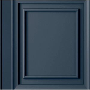 Detailansicht der dunkelblauen Laura Ashley Vliestapete Redbrook Wood Panel.