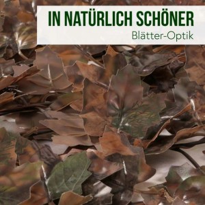 Balkonsichtschutz mit Ahorn-Blatt-Optik in Braun, 500x150cm, für Balkon & Terrasse.