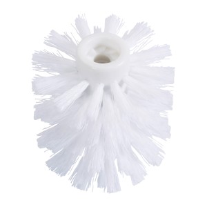 Weißer Veria Ersatzbürstenkopf aus Kunststoff für WC-Bürste.