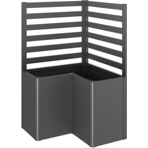 Biohort Rankgitter (2 Stk) für L-Form Hochbeet, dunkelgrau-metallic. Zubehör für Pflanzenwachstum.