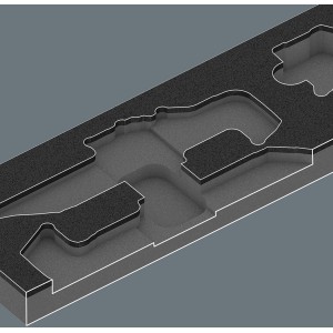 Wera Schaumstoffeinlage für Werkstattwagen, inkl. 20-teiligem Winkelschlüssel-Set.