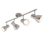 Briloner Spotleuchte Cup, 4-flammig, schwenkbar, Retro-Design in Matt-Nickel.